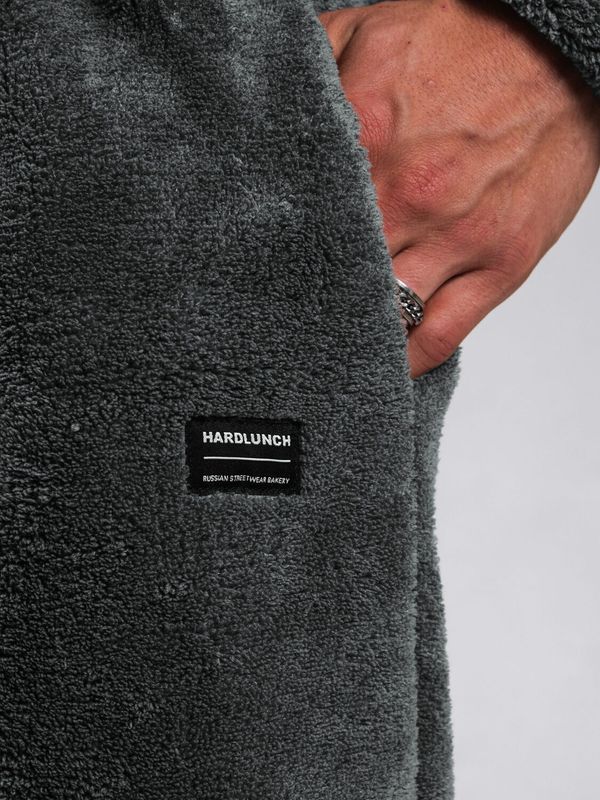 Брюки плюшевые темно-серые - фото 6