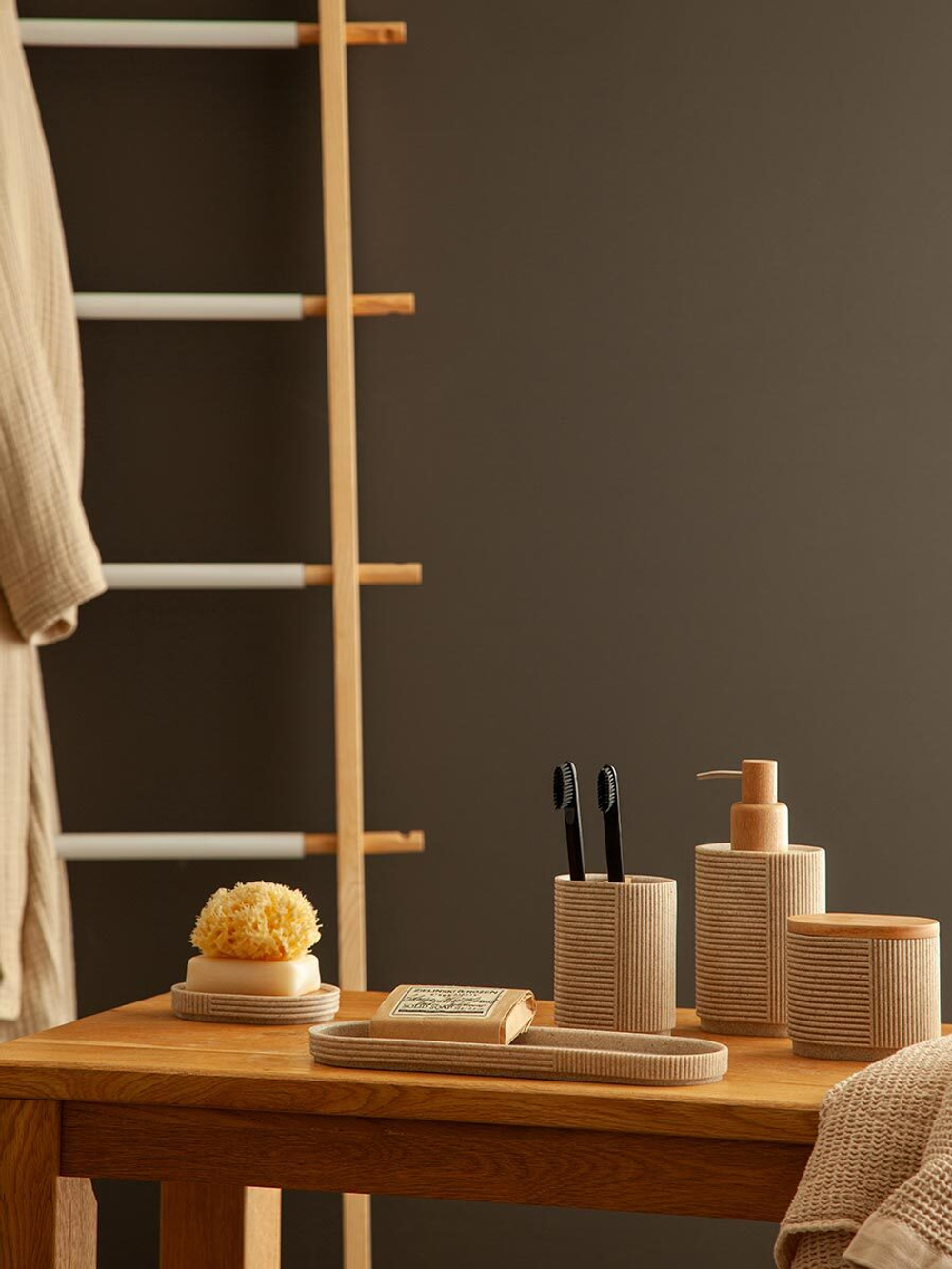 Стакан для зубных щеток dune, песочный