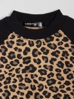 Костюм для девочки с юбкой леопардовый