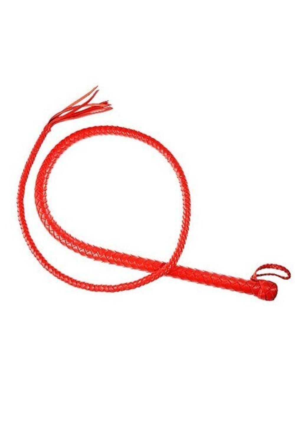 Кнут кожаный красный (Цвет: красный)