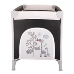 PITUSO Манеж-кровать Florecita Black/Черный,1 уровень,2 кольца,2 колеса,лаз на молнии,125X65X78 см