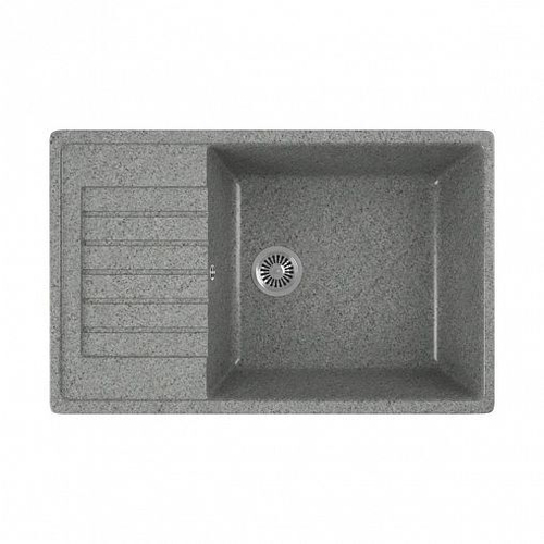 Мойка для кухни GreenStone GRS-76-310, врезная, 750 x 490 мм, серая