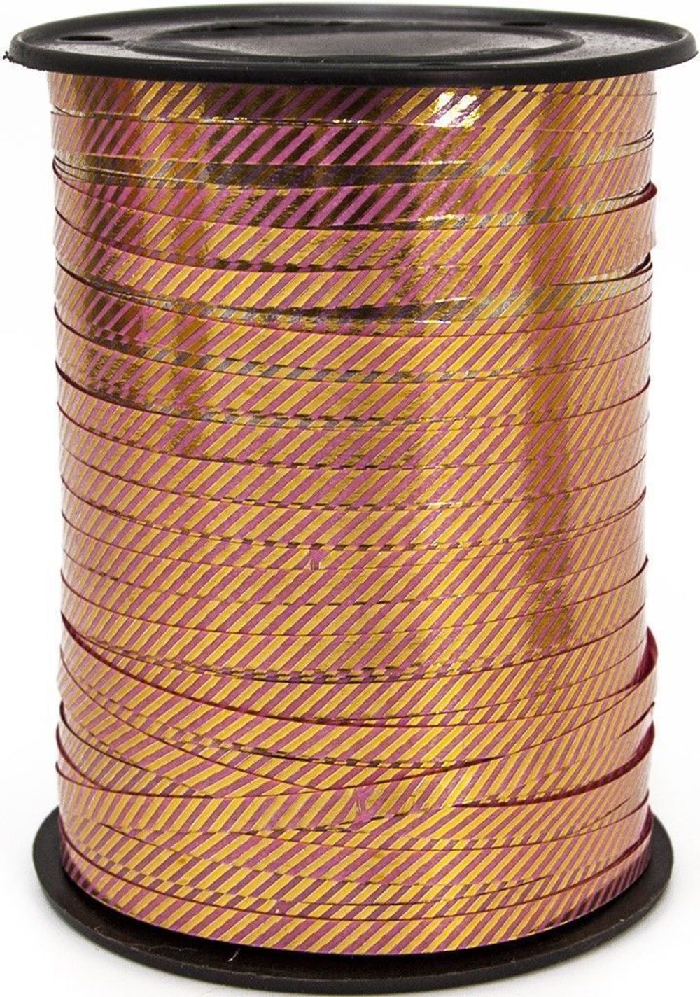 Лента (0,5 см*228,6 м) Диагонали, Брусничный, Металлик, 1 шт.