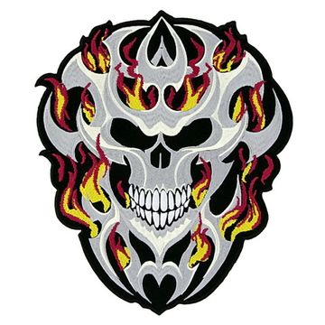 Нашивка Череп в огне