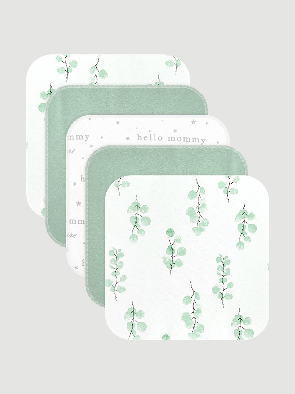 Набор платочков-слюнявчиков Mjölk Эвкалипт