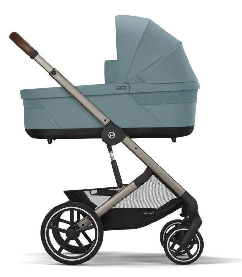 Коляска Cybex Balios S Lux TPE 2025 Cloud G i-Size Lava Grey Plus 3 в 1 Stormy Blue с дождевиками