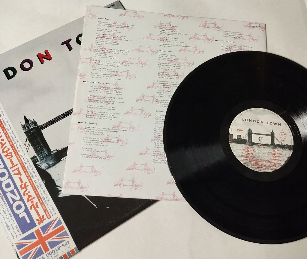 Винтажная виниловая пластинка LP Wings Paul McCartney London Town (Japan 1978) (Obi Copy)