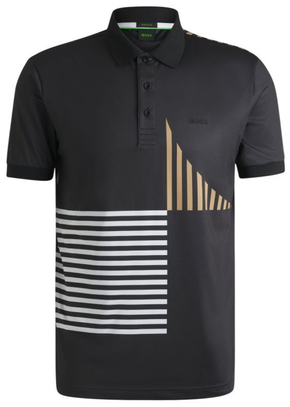 Мужское теннисное поло BOSS Paddy Active Stretch Jersey - черный