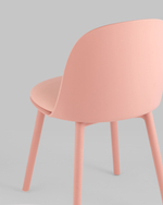 Стул Fog с подушкой пластик пыльно-розовый