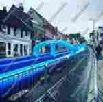 Водная горка без надувного дна, герметичная ТУРБО "Гидроспуск", 50*4*2 м