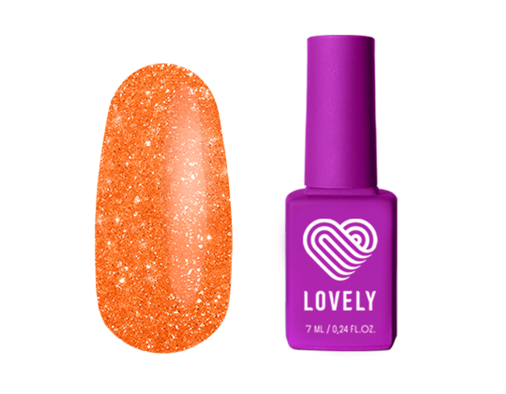 Гель-лак со светоотражающими частицами Lovely, оттенок папайи, 7 ml