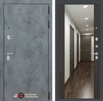 Дверь Входная Лабиринт Бетон С зеркалом Максимум Венге