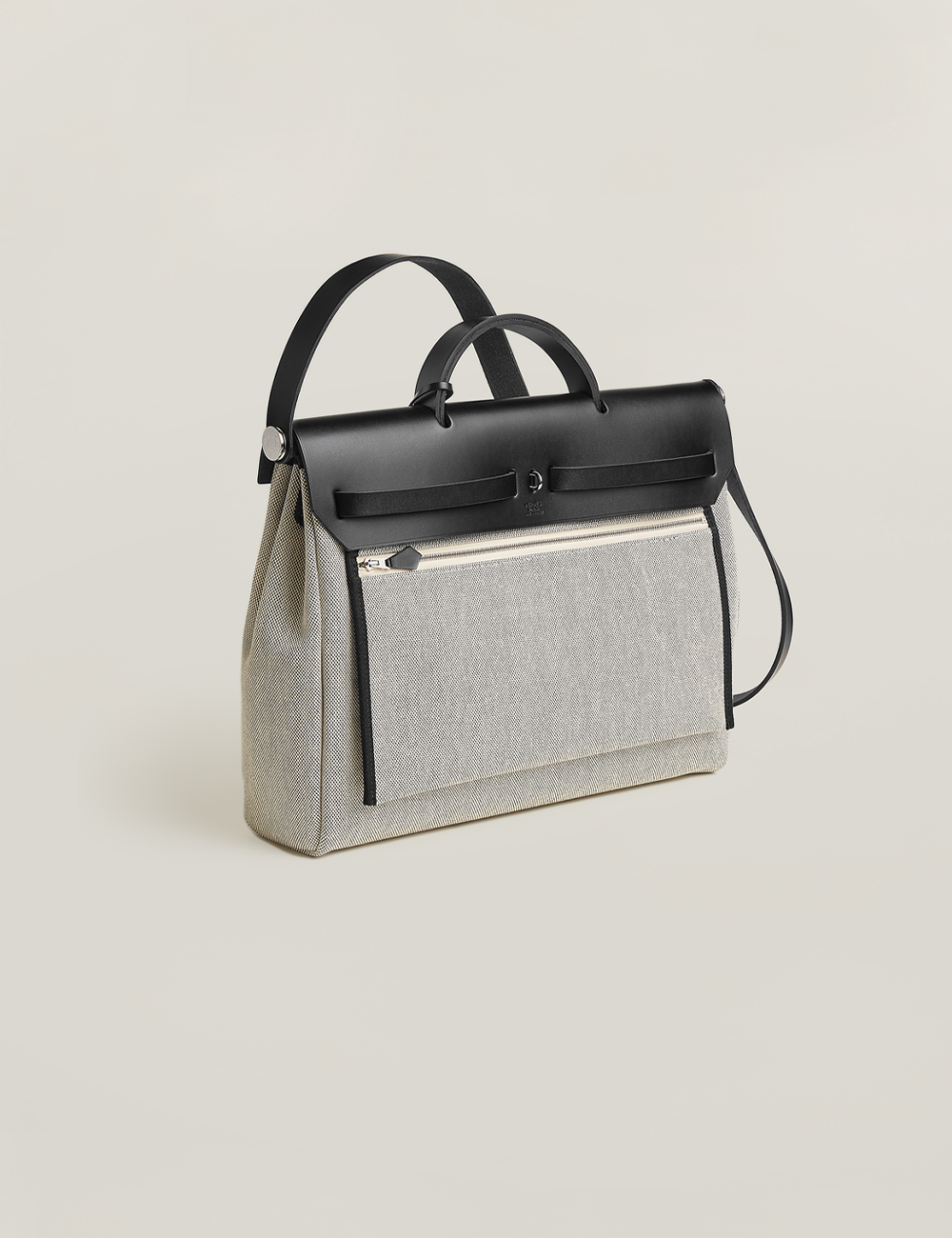 Сумка Hermes Herbag Messenger 39 "écru / noir"