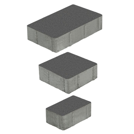 Тротуарная плитка СТАРЫЙ ГОРОД - Стандарт Серый, комплект из 3 видов плит