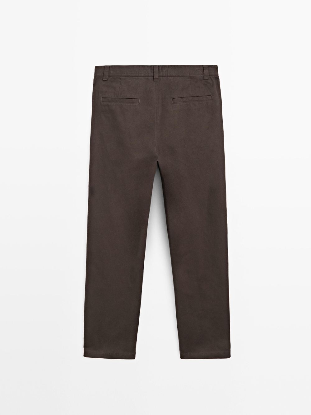 Massimo Dutti Хлопковые брюки с широкими штанинами, коричневый