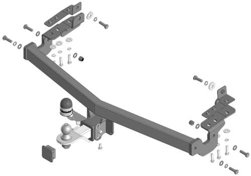 Фаркоп Motodor для Chery Tiggo 9 2024-н.в (оцинк. Шар)(паспорт и сертификат в комплекте)(без электрики) 99025-E