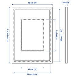 IKEA KNOPPÄNG  (ИКЕА КНОППÄНГ)  -  Рамка, белая, 21x30 см