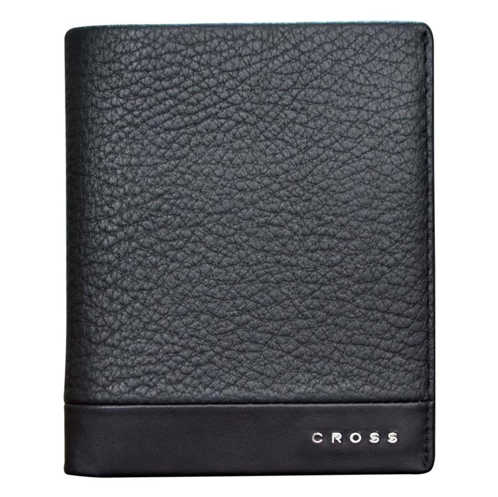 Кошелёк, Cross Nueva FV, кожа наппа, фактурная, чёрный, 9,5 х 1,5 х 12 см