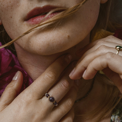 кольцо с аметистом