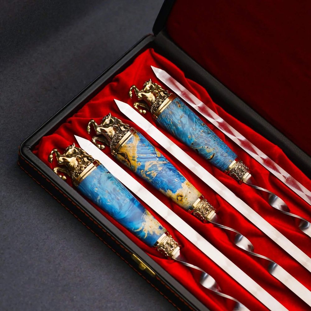 Эксклюзивный набор шампуров "Ретивый конь"