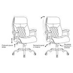 Кресло руководителя Helmi HL-ES09 "Armor", повышенной прочности, экокожа черная, до 250кг