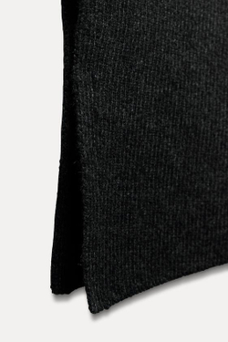 ZARA ЖИЛЕТ ИЗ СМЕСОВОЙ ШЕРСТИ СО СКЛАДКАМИ СБОКУ, АНТРАЦИТОВО-СЕРЫЙ