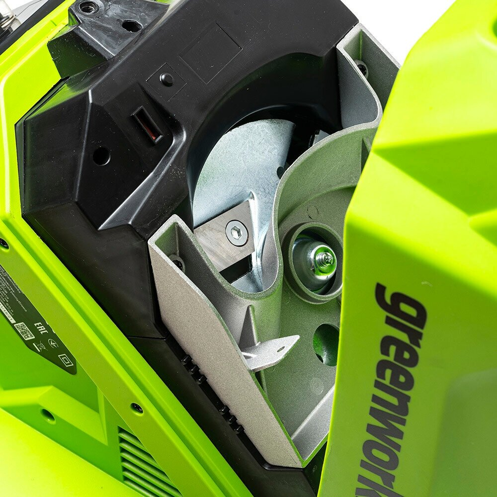 Измельчитель садовый электрический GREENWORKS GACSB, 220V, 2500W, с контейнером (2206707)