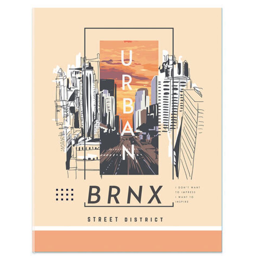 Тетрадь на кольцах А5 175х215 мм, 120 л., твердый картон, клетка, BRAUBERG, "Urban", 404078