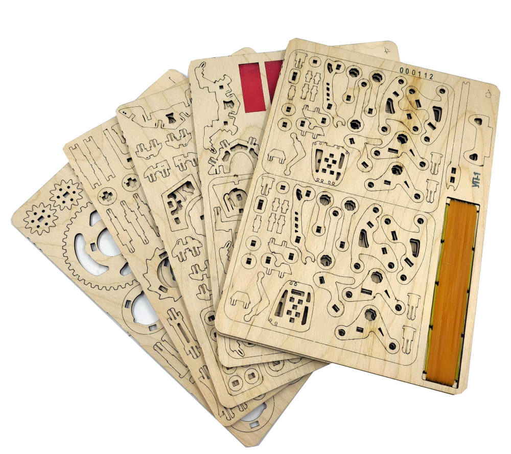 Деревянный конструктор механический UNIWOOD Шагающий Зообот