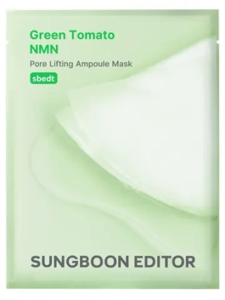 Тканевая маска для сужения пор SUNGBOON EDITOR Green Tomato Pore Lifting Ampoule Mask