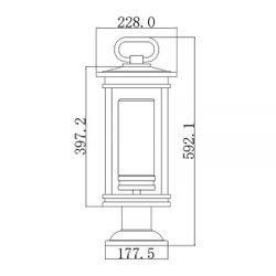 Фонарь-пьедестал Kichler KL-SOUTH-HOPE3-L Kichler