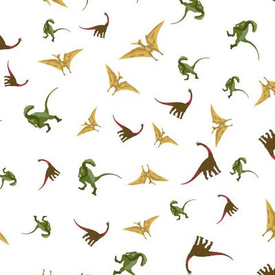 динозавры на белом