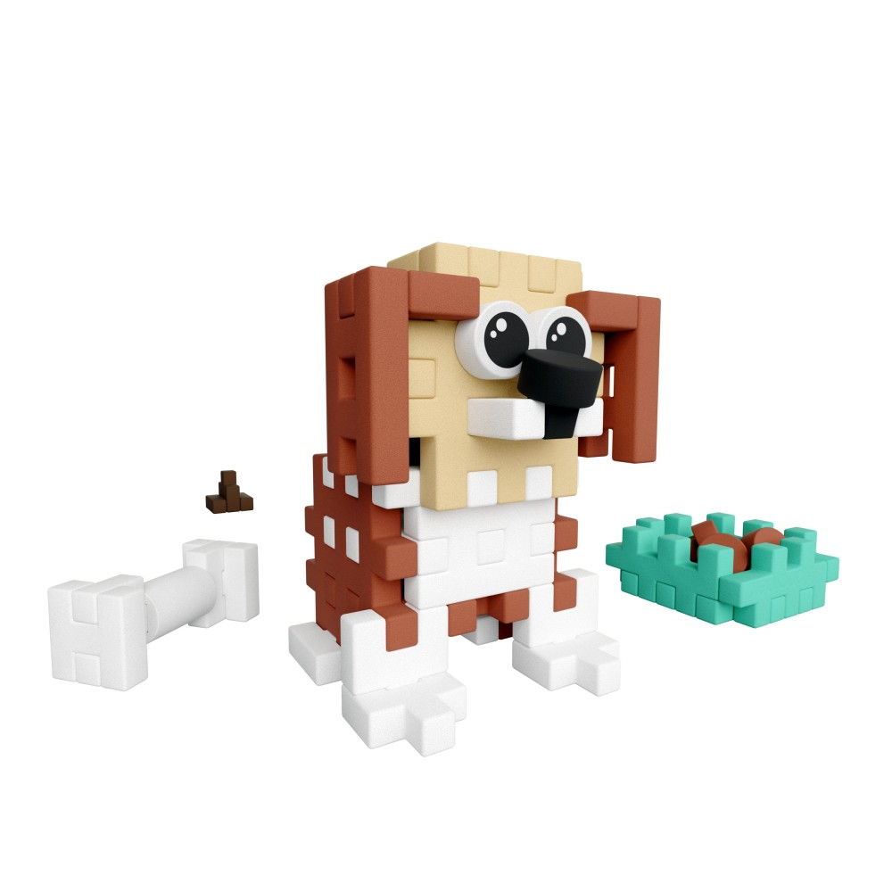 Marioinex - Конструктор Mini Waffle POCKET PETS PUPPIES Бигль 46 элементов. 907825