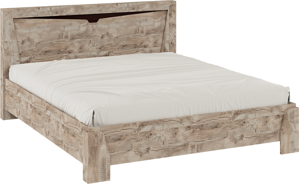 Коллекция Хилтон Кровать 1400 Дуб юкон/Гранж (+ ортопед)