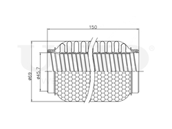 Гофра глушителя 45x150 мм WireFlex UNIO EXP-45150W