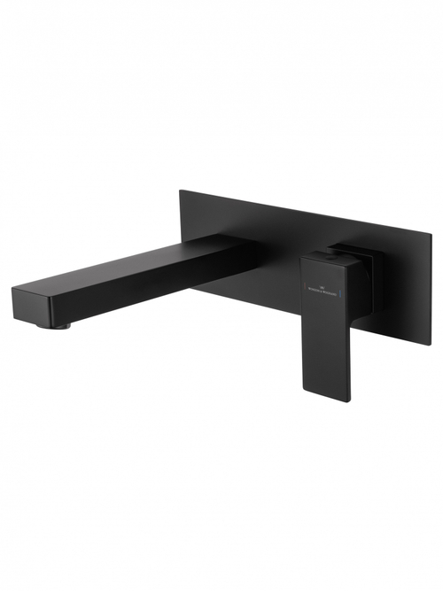 Смеситель для раковины встраиваемый WONZON & WOGHAND CUBE, Черный матовый (WW-88869016-MB)
