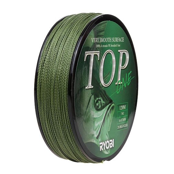 Шнур TOP PE4X-120M 7,0/d-0.437mm Dark green Ryobi