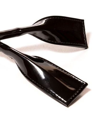 Ручки сумочные круглые широкие 53см, чёрный лаковый [4001-2]