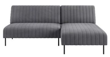 Baccara диван-кровать с шезлонгом, бархат цвет серый 03