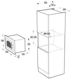 Встраиваемая микроволновая печь Gorenje BM235CLB