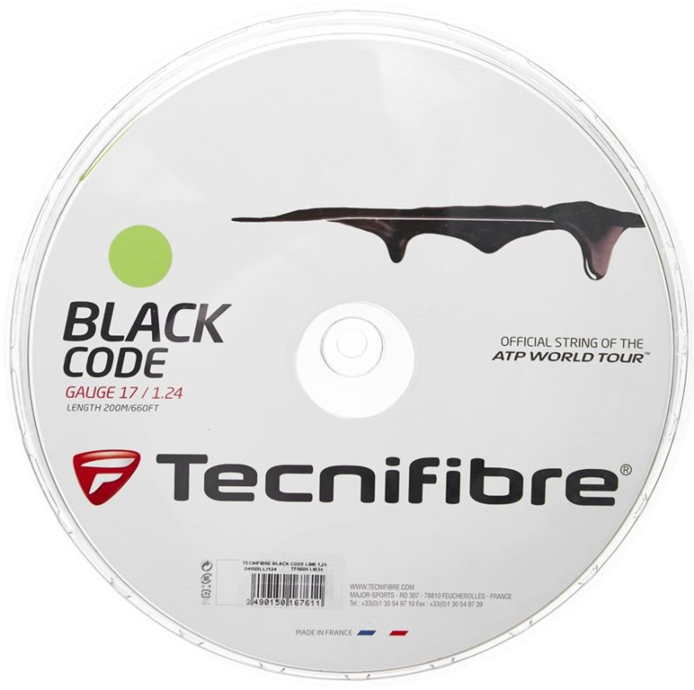 Теннисные струны Tecnifibre Black Code (200 m) - зеленый