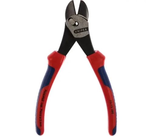 KNIPEX TwinForce бокорезы, рез: провол. мягк d 5.5 мм, провол. ср. d 4.6 мм, твёрд. d 3.2 мм, роял.