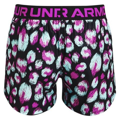 Шорты для девочки теннисные Under Armour Play Up Printed Shorts - black/breeze/meteor pink