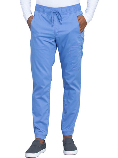 Брюки медицинские мужские Cherokee WW012 на резинке с кулиской, голубой, XL