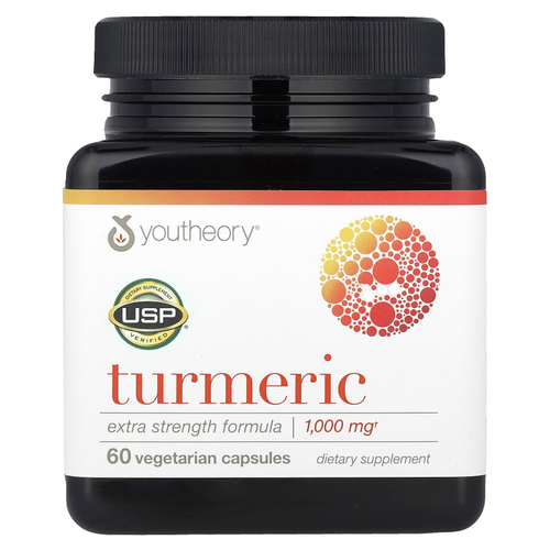 Youtheory, куркума, 60 вегетарианских капсул