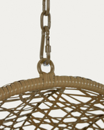 Florina Подвесное кресло с темно-серой ножкой коричневое