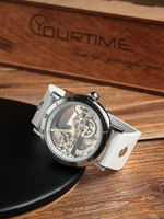 Часы скелетоны женские механические Power White YOURTIME
