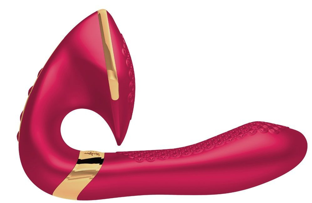 Малиновый вибростимулятор SOYO - 17 см. (Цвет: малиновый)