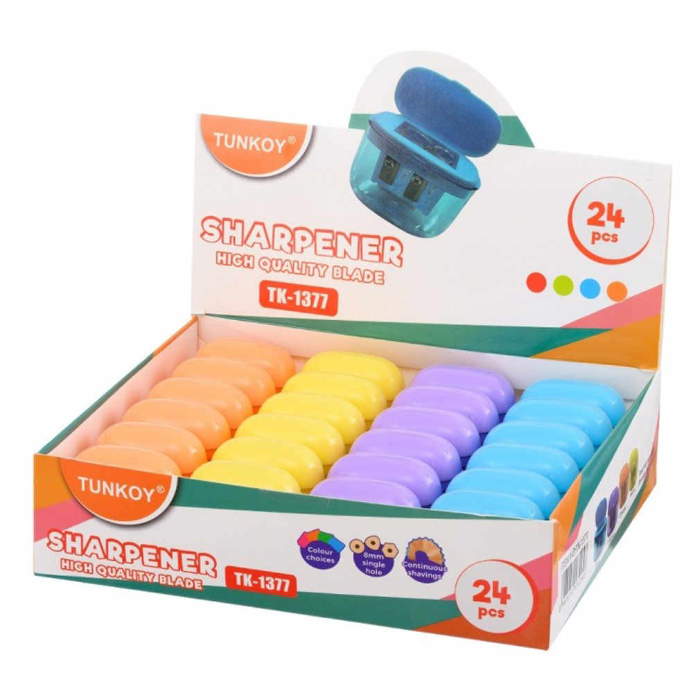 Точилка Basir, двойная, с контейнером, серия "Pods", 5*4.5 см