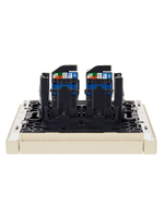 FORTE&PIANO Розетка компьютерная двойная RJ45 кат.6 FP434 ваниль IEK